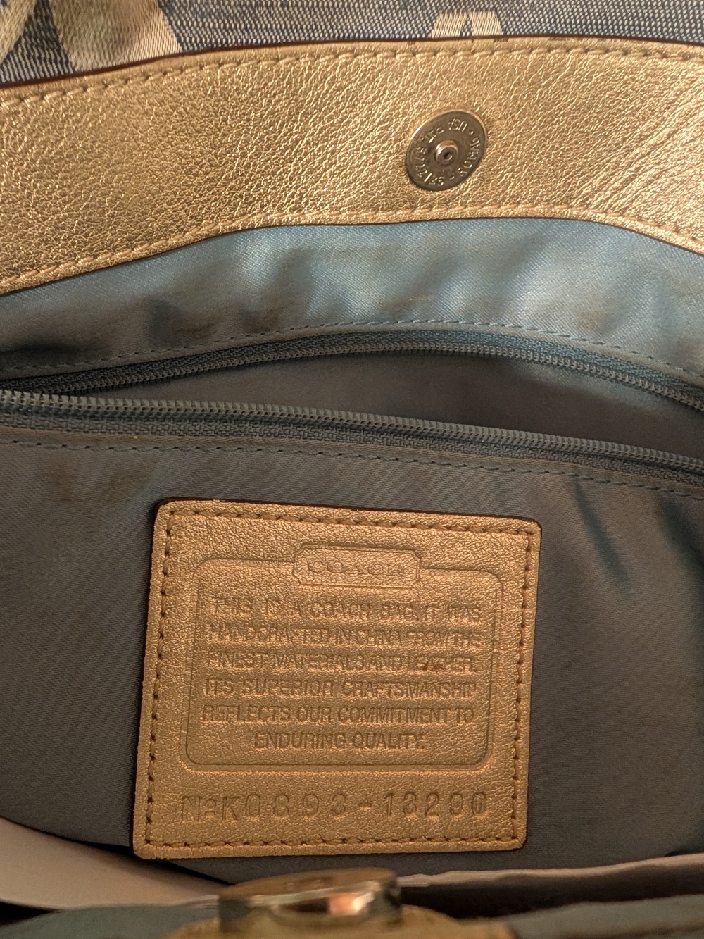 Coach Penelope Denim Satchel - Picture 9 of 9